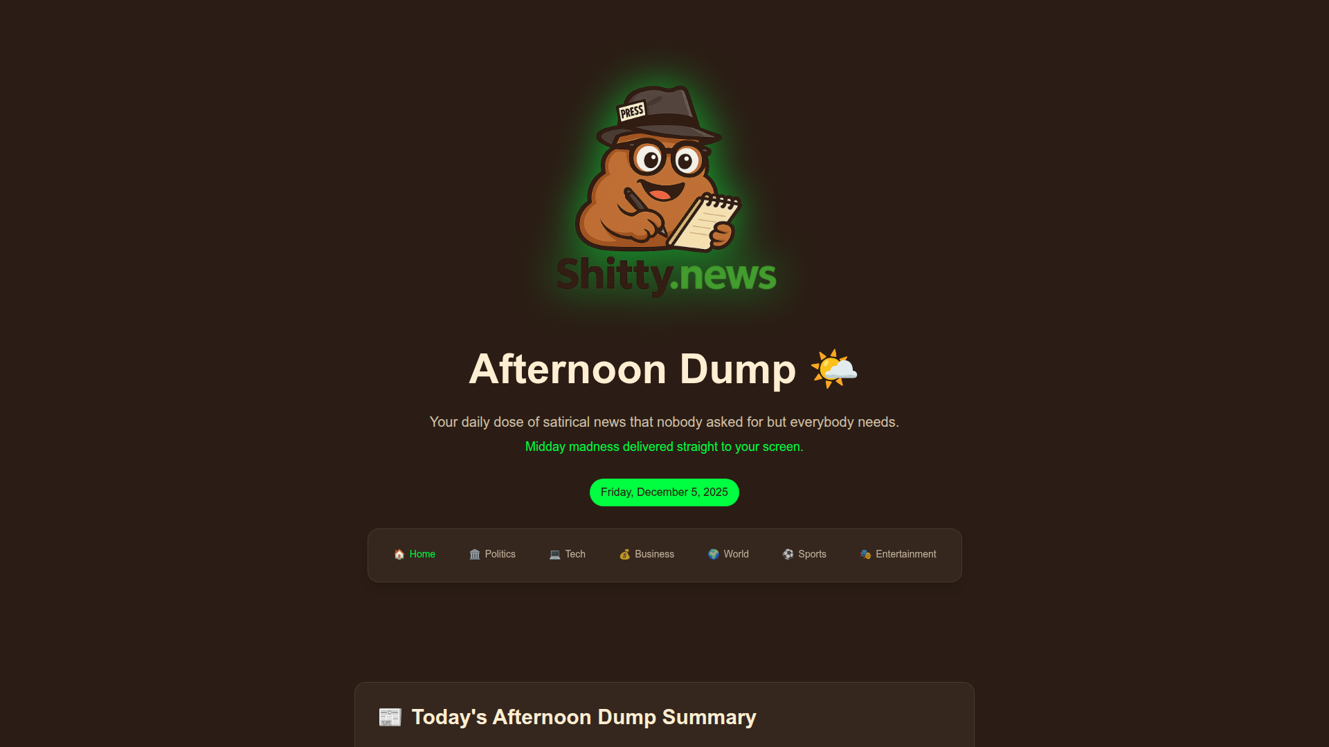 Shitty.news Screenshot